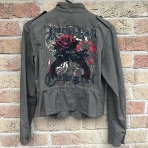 ROCK AND ROLL COWGIRL Military Peplum Jacket